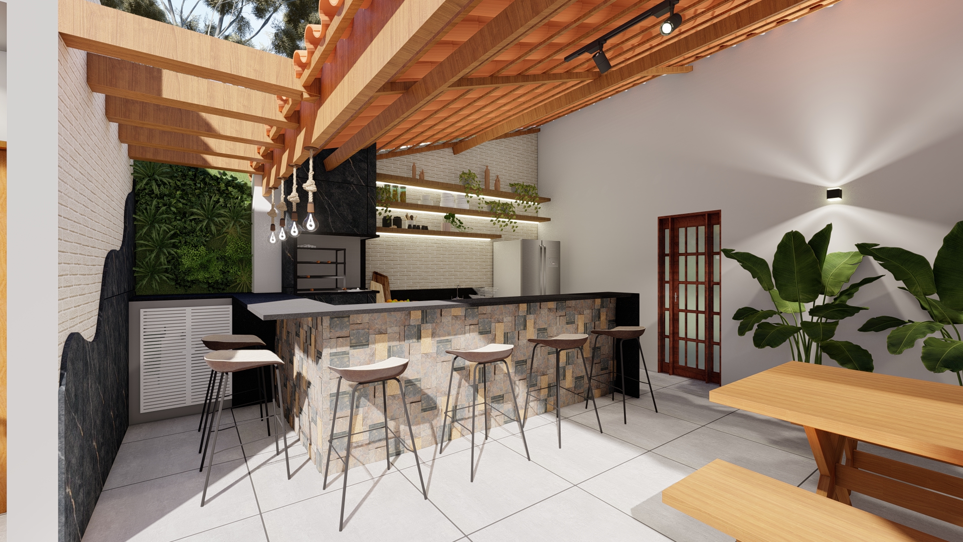 ÁREA GOURMET E BANHEIRO (Uberlândia – MG)