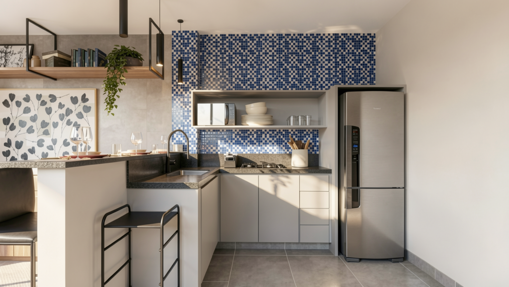 Cozinha, Sala e Estar, Banheiro e Lavanderia(Caldas Novas-GO)