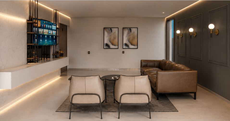 Cozinha, Sala de Estar, Sala de Jantar, Quarto Casal, Quarto Solteiro, Escritório e Banheiro
